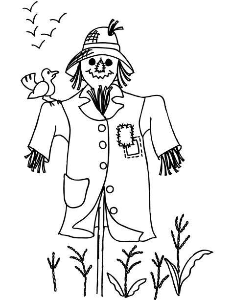 Free Printable Scarecrow Coloring Pages